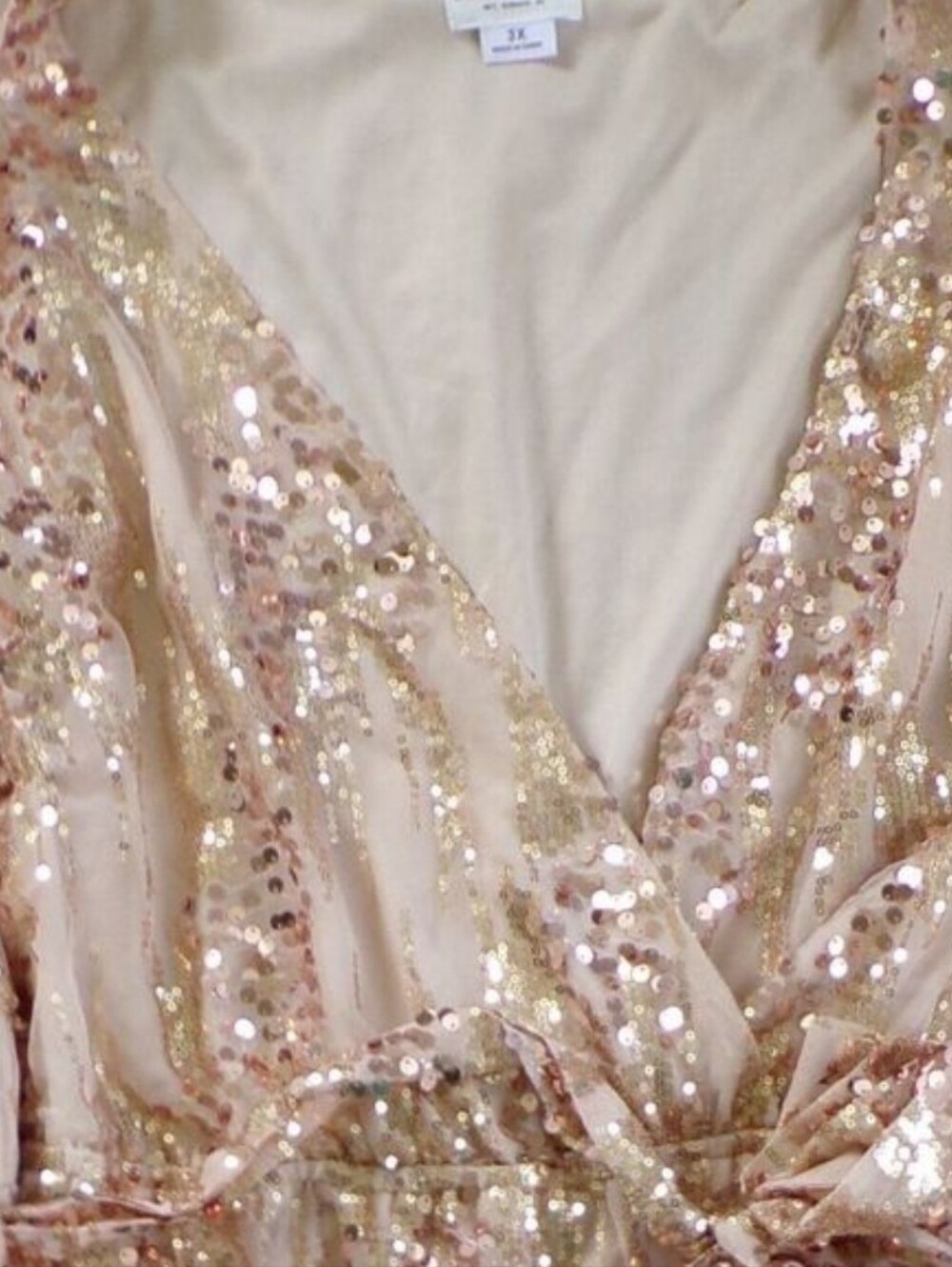 ChicSoul sequined gold cocktail dress 3X - Picture 5 of 7